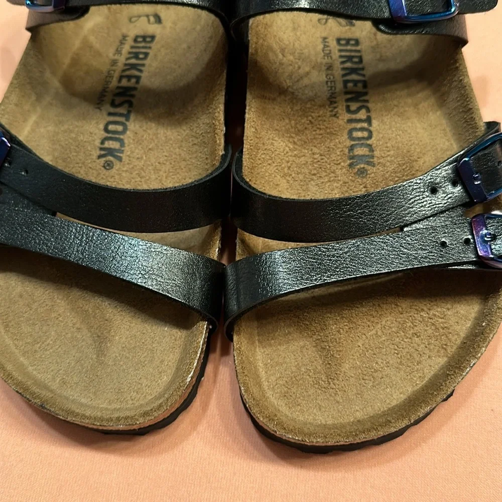 New Birkenstock Franca sandals. Black.  Size 38.